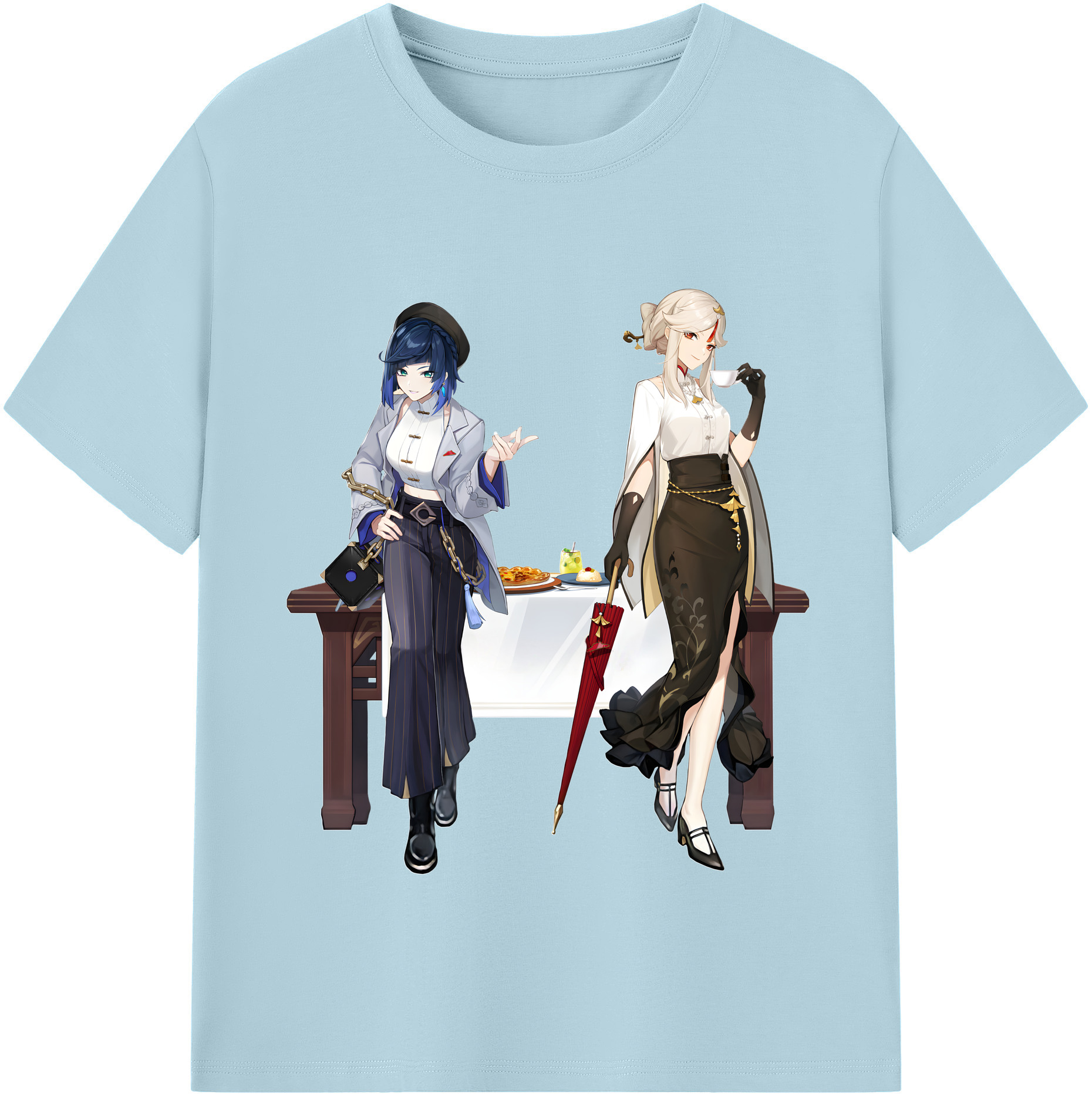 げんし神 夜兰 やらん genshin Yaran 綿100％半袖Tシャツ（フロントプリント）
